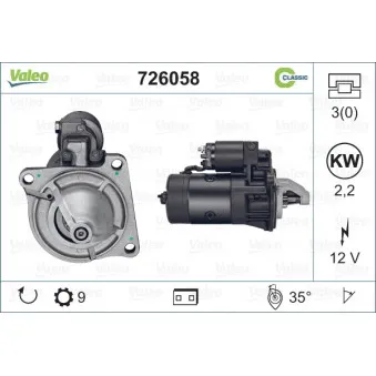 Démarreur VALEO 726058