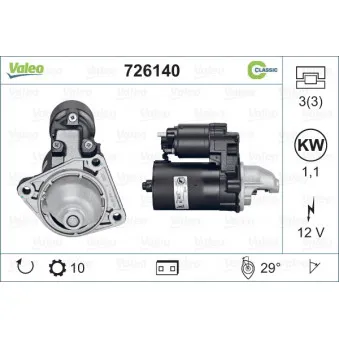 Démarreur VALEO 726140