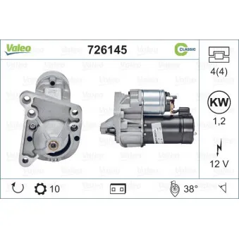 Démarreur VALEO 726145