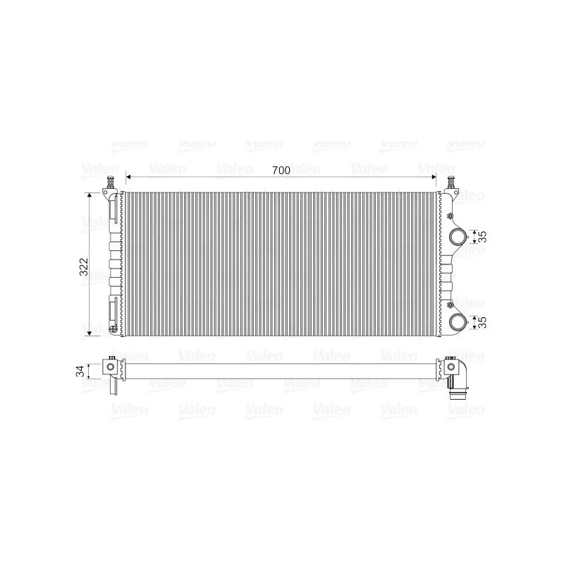 Radiateur, refroidissement du moteur VALEO 734692