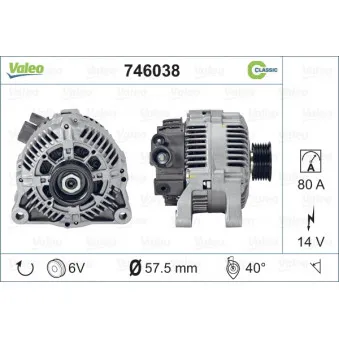 Alternateur VALEO 746038