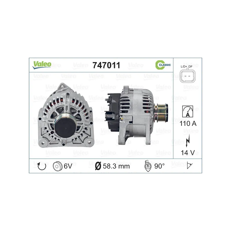 Alternateur VALEO 747011