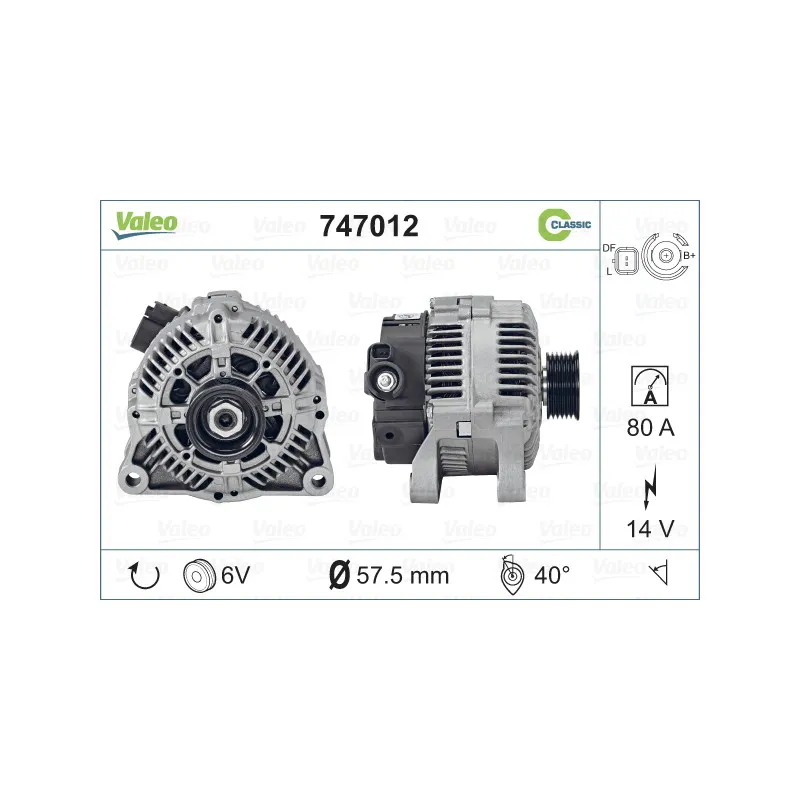 Alternateur VALEO 747012