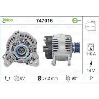 Alternateur VALEO 747016
