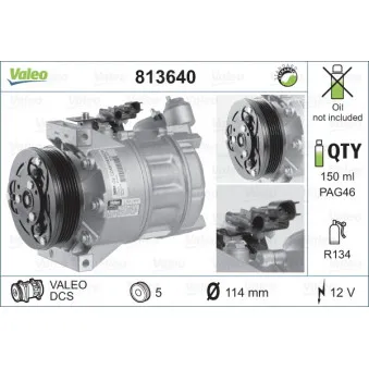 Compresseur, climatisation VALEO 813640