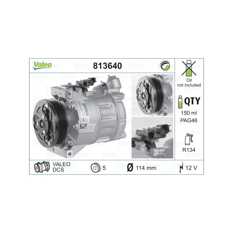 Compresseur, climatisation VALEO 813640