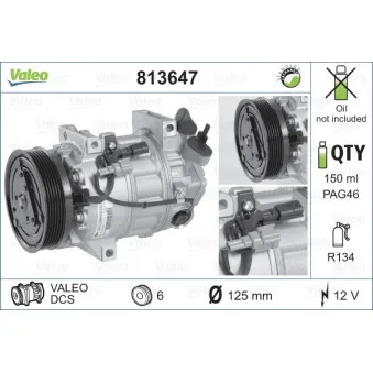 Compresseur, climatisation VALEO 813647