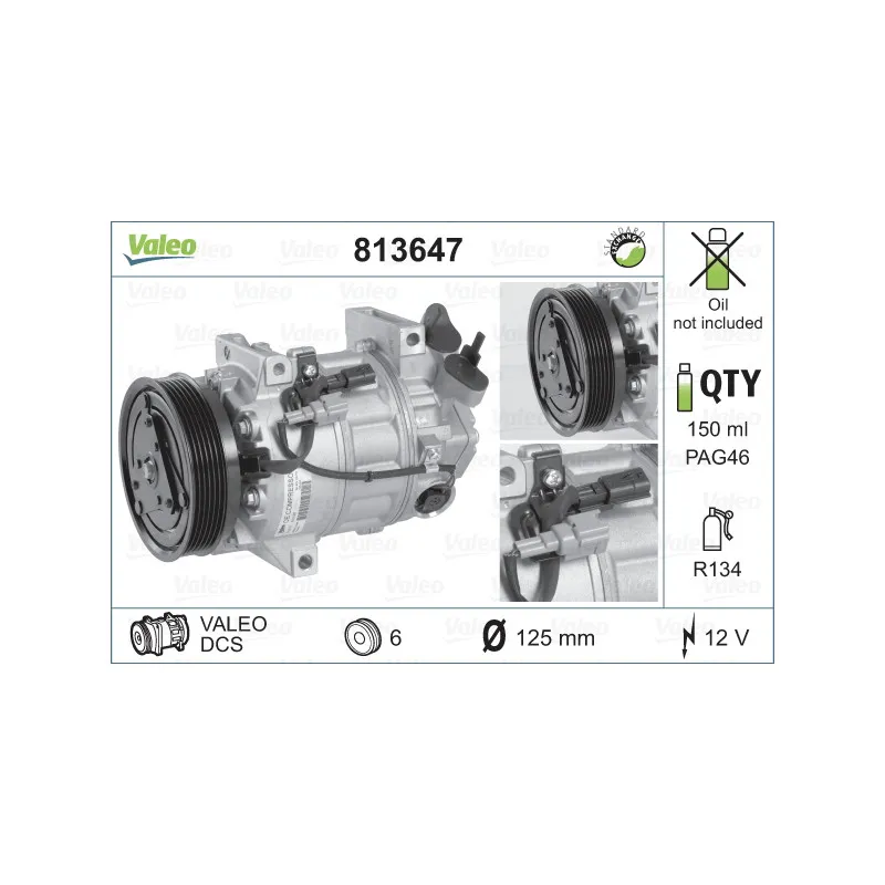 Compresseur, climatisation VALEO 813647