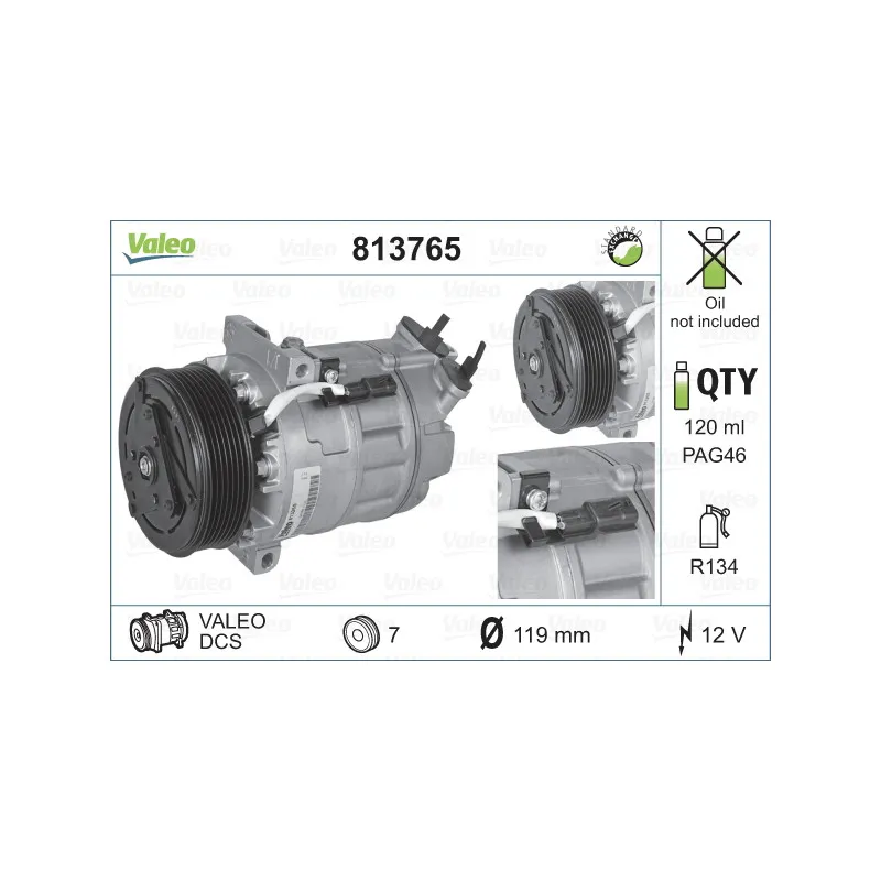 Compresseur, climatisation VALEO 813765