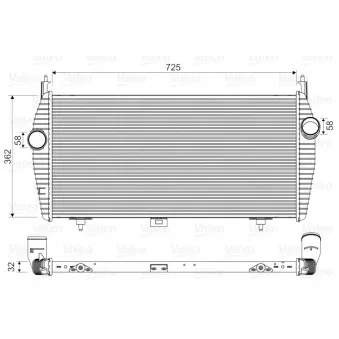 Intercooler, échangeur VALEO 818335