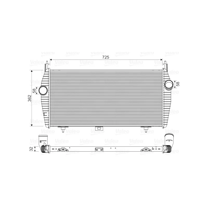 Intercooler, échangeur VALEO 818335