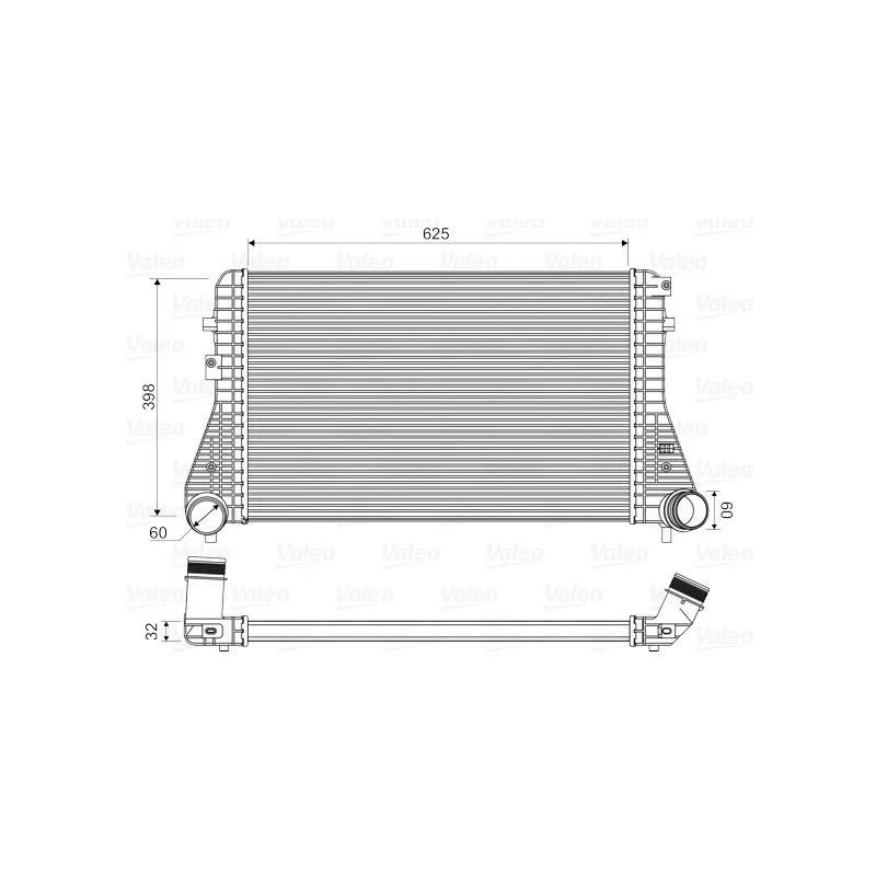 Intercooler, échangeur VALEO 818339