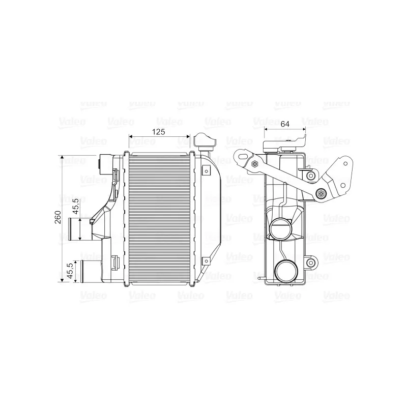 Intercooler, échangeur VALEO 818362