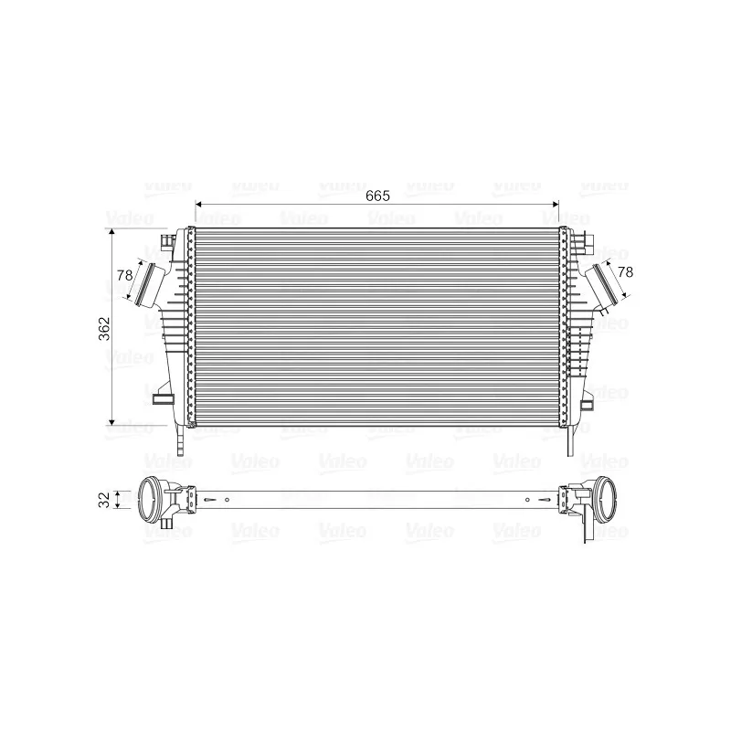 Intercooler, échangeur VALEO 818603