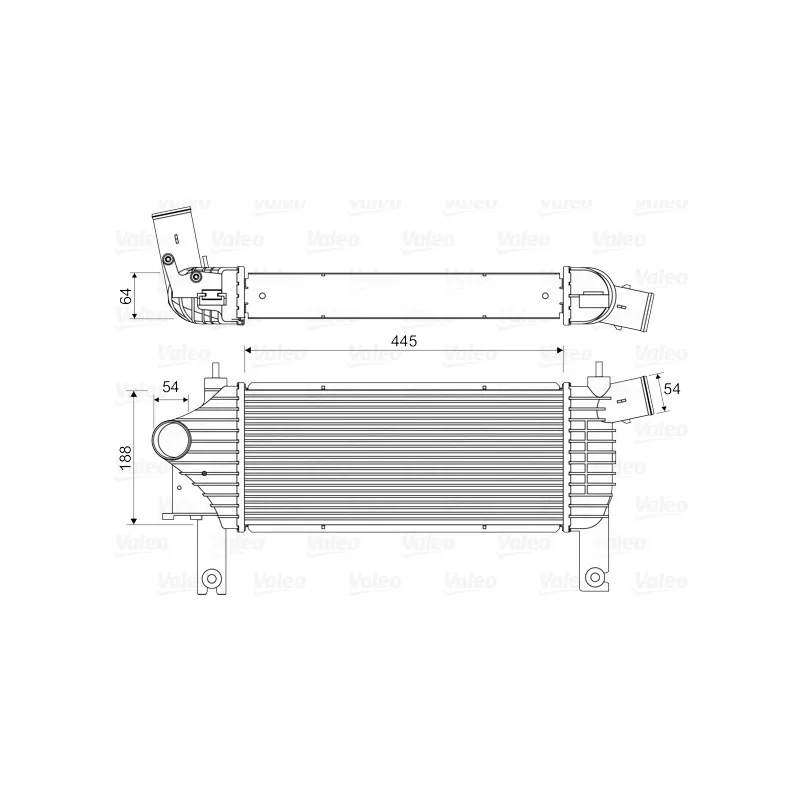 Intercooler, échangeur VALEO 818608