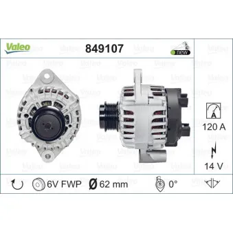 Alternateur VALEO 849107