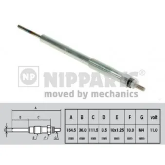 Bougie de préchauffage NIPPARTS N5710304