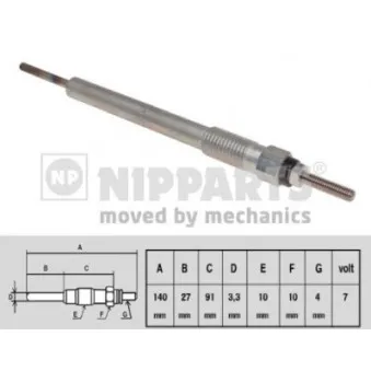 Bougie de préchauffage NIPPARTS N5710507