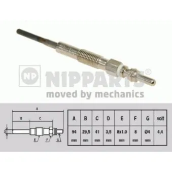 Bougie de préchauffage NIPPARTS N5710900