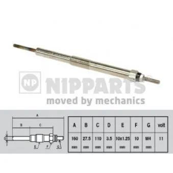 Bougie de préchauffage NIPPARTS N5712027