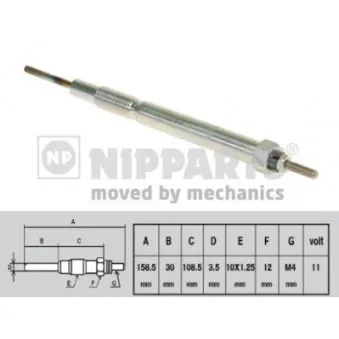 Bougie de préchauffage NIPPARTS N5713012