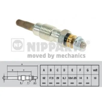 Bougie de préchauffage NIPPARTS N5713013