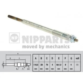 Bougie de préchauffage NIPPARTS N5713014