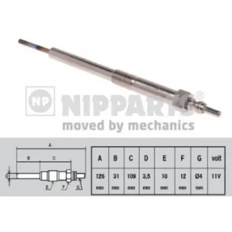 Bougie de préchauffage NIPPARTS N5714003