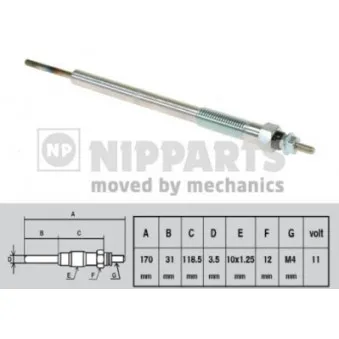 Bougie de préchauffage NIPPARTS N5715016