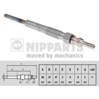 Bougie de préchauffage NIPPARTS N5715020
