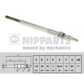Bougie de préchauffage NIPPARTS N5718001