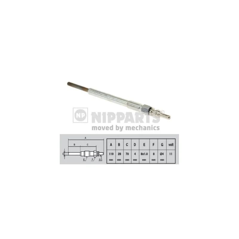 Bougie de préchauffage NIPPARTS N5718001