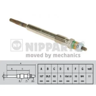 Bougie de préchauffage NIPPARTS N5718002