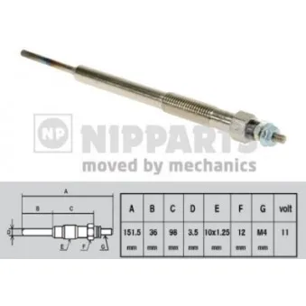 Bougie de préchauffage NIPPARTS N5719013