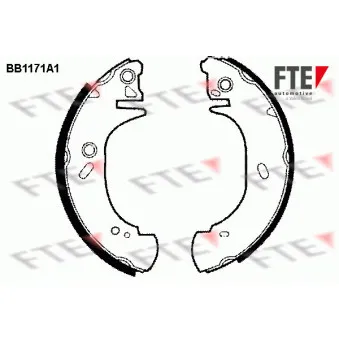 Jeu de mâchoires de frein FTE BB1171A1