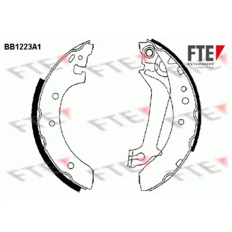 Jeu de mâchoires de frein FTE BB1223A1