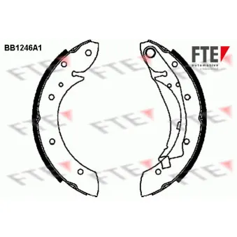 Jeu de mâchoires de frein FTE BB1246A1
