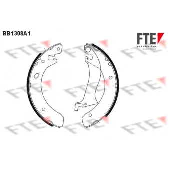 Jeu de mâchoires de frein FTE BB1308A1