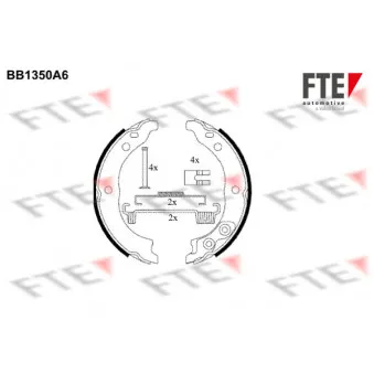 Jeu de mâchoires de frein, frein de stationnement FTE BB1350A6