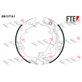 Jeu de mâchoires de frein, frein de stationnement FTE BB1377A1