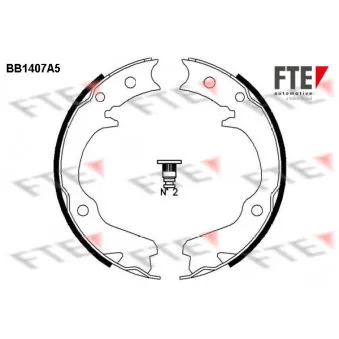 Jeu de mâchoires de frein, frein de stationnement FTE BB1407A5