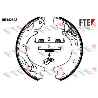Jeu de mâchoires de frein, frein de stationnement FTE BB1428A5