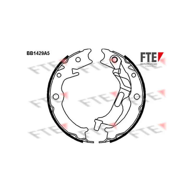 Jeu de mâchoires de frein, frein de stationnement FTE BB1429A5