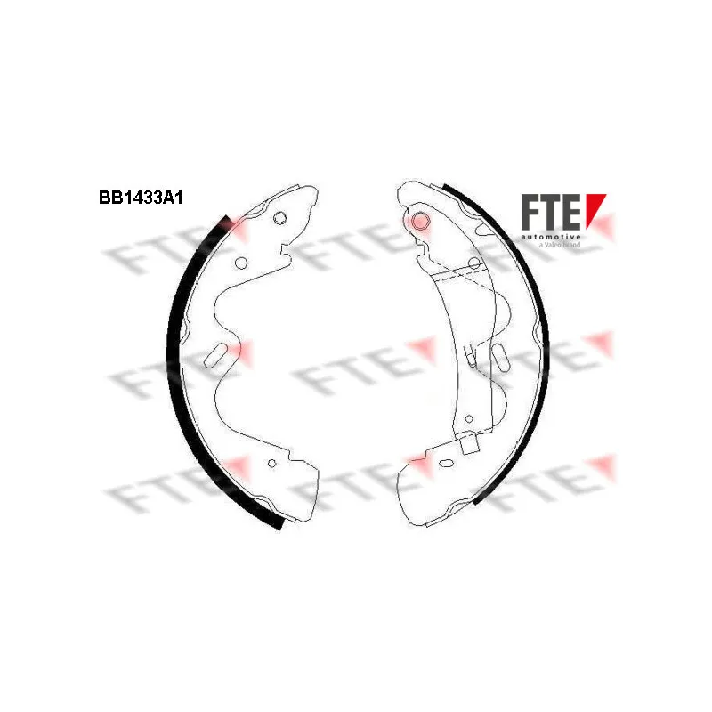 Jeu de mâchoires de frein FTE BB1433A1