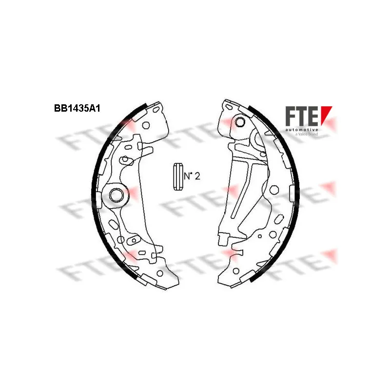 Jeu de mâchoires de frein FTE BB1435A1