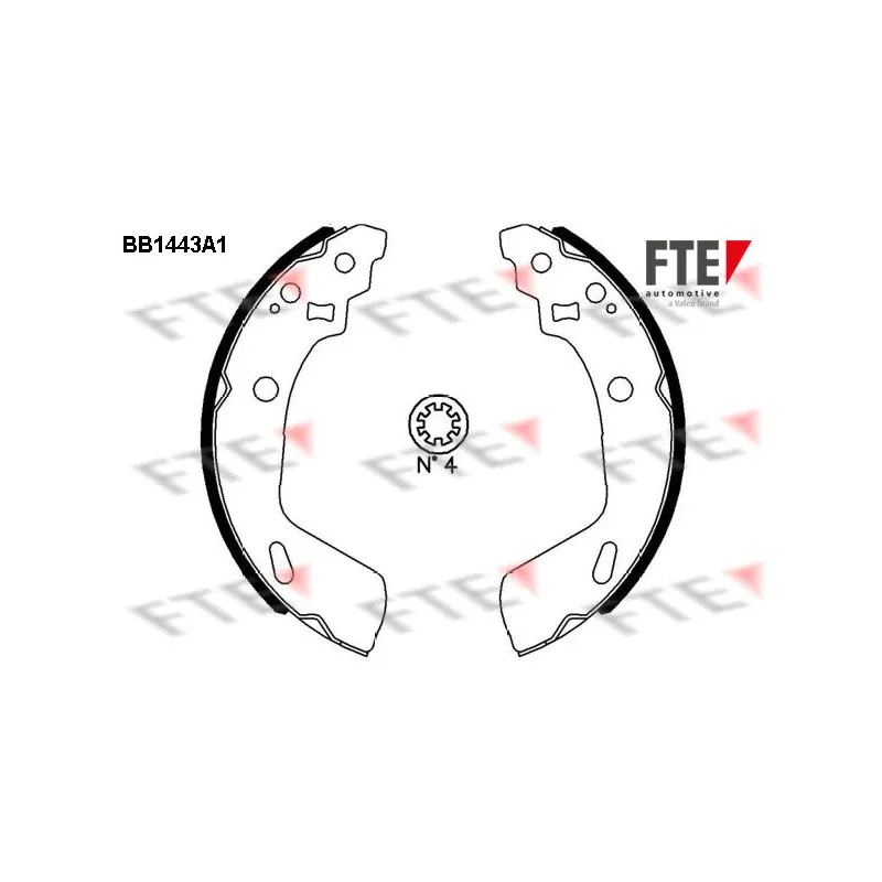 Jeu de mâchoires de frein FTE BB1443A1