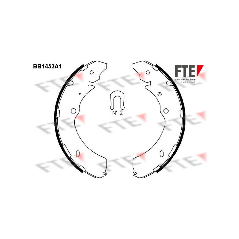 Jeu de mâchoires de frein FTE BB1453A1