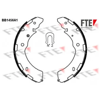 Jeu de mâchoires de frein FTE BB1456A1