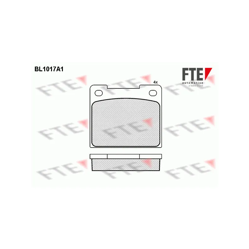 Jeu de 4 plaquettes de frein avant FTE BL1017A1