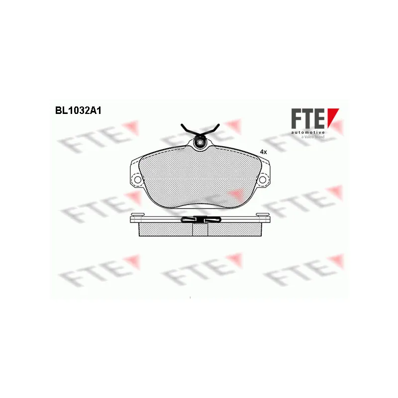 Jeu de 4 plaquettes de frein avant FTE BL1032A1